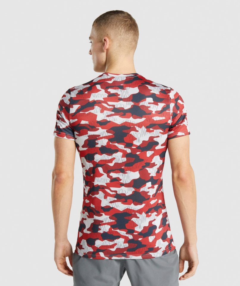 Men's Gymshark Arrival T-Shirts Camo | CA 60D587